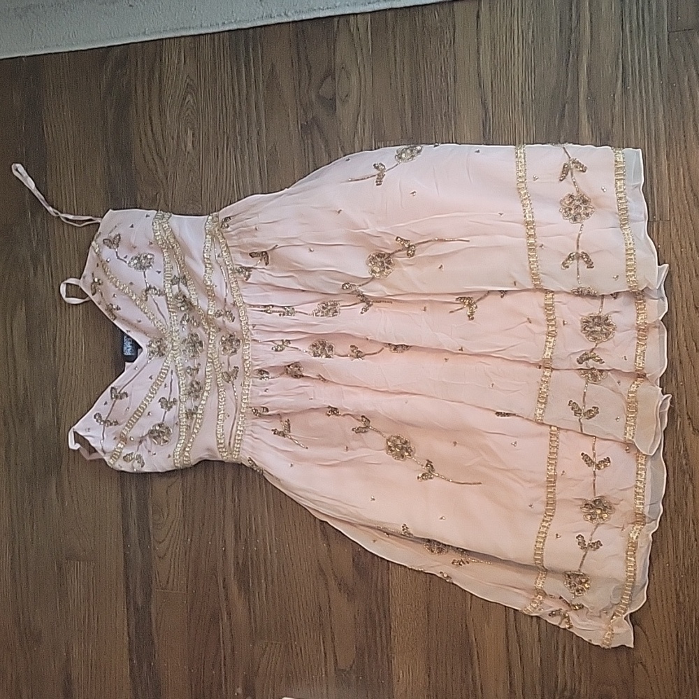 Pink Sequin Adrianna Papell Mini Dress